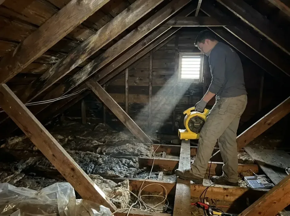 attic-water-damage-drying-proc-007 — frequently asked questions, Emergency Water Extraction & 24/7 Flood Response in Bottine…